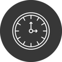 relógio linha invertido ícone Projeto vetor