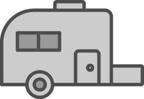 caravana linha preenchidas escala de cinza ícone Projeto vetor
