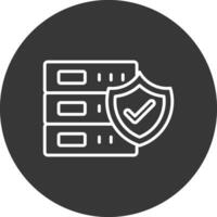 base de dados segurança linha invertido ícone Projeto vetor