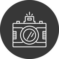 dslr Câmera linha invertido ícone Projeto vetor