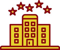 5 estrelas hotel vintage ícone Projeto vetor