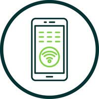 Wi-fi linha círculo ícone Projeto vetor