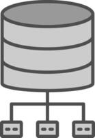 base de dados arquitetura linha preenchidas escala de cinza ícone Projeto vetor