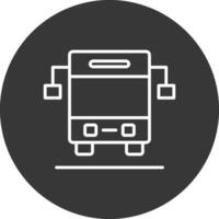 ônibus linha invertido ícone Projeto vetor