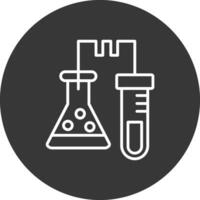 laboratório linha invertido ícone Projeto vetor