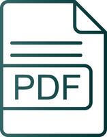 pdf Arquivo formato linha gradiente ícone vetor