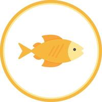 peixe plano círculo ícone vetor