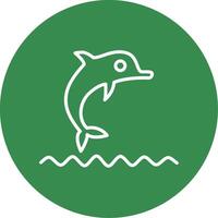 golfinho mostrar multi cor círculo ícone vetor