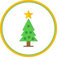 Natal árvore plano círculo ícone vetor