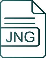 jng Arquivo formato linha gradiente ícone vetor