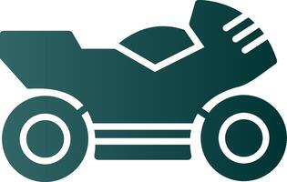 motocicleta glifo gradiente ícone vetor