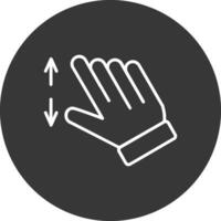 dois dedos ampliação linha invertido ícone Projeto vetor