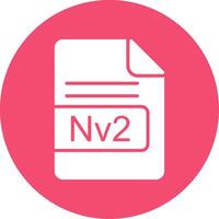 nv2 Arquivo formato multi cor círculo ícone vetor