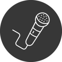 microfone linha invertido ícone Projeto vetor