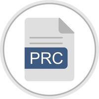 prc Arquivo formato plano círculo ícone vetor