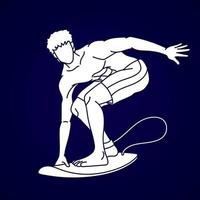 surfista surf esporte esporte ação vetor