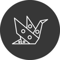 origami linha invertido ícone Projeto vetor