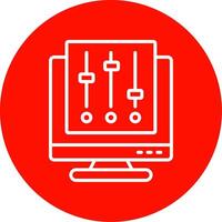 controles deslizantes multi cor círculo ícone vetor