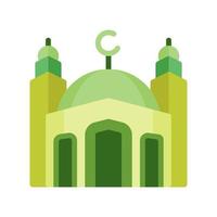 ícone de mesquita islâmica em estilo simples. ilustração vetorial da coleção de religião vetor