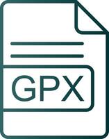 gpx Arquivo formato linha gradiente ícone vetor