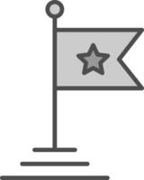 bandeira linha preenchidas escala de cinza ícone Projeto vetor