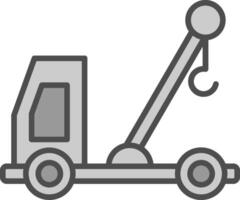 lift caminhão linha preenchidas escala de cinza ícone Projeto vetor