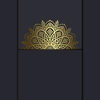 Fundo de mandala ornamental de luxo com padrão oriental islâmico árabe vetor