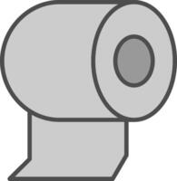 banheiro papel linha preenchidas escala de cinza ícone Projeto vetor