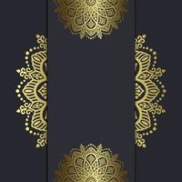 Fundo de mandala ornamental de luxo com padrão oriental islâmico árabe vetor