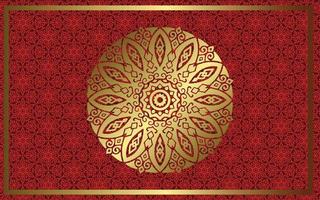 Fundo de mandala ornamental de luxo com padrão oriental islâmico árabe vetor