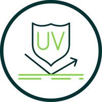 uv proteção linha círculo ícone Projeto vetor