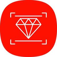 diamante linha curva ícone Projeto vetor