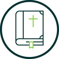 Bíblia linha círculo ícone Projeto vetor