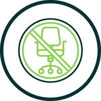 Proibido placa linha círculo ícone Projeto vetor