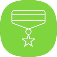 medalha linha curva ícone Projeto vetor