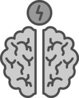 neurocirurgia linha preenchidas escala de cinza ícone Projeto vetor