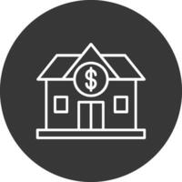 Comprar casa linha invertido ícone Projeto vetor