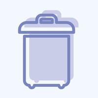 icon pot 2 - estilo de dois tons - ilustração simples, traço editável. vetor