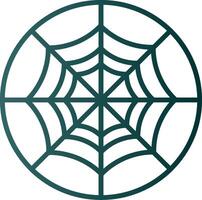 ícone de gradiente de linha de teia de aranha vetor