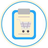 compras plano círculo ícone vetor