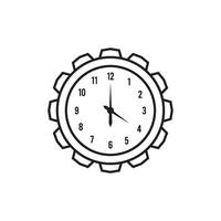 relógio ícone logotipo vetor