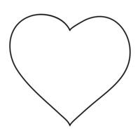 amor símbolo. coração linha ícone, esboço logotipo ilustração, isolado coração em uma branco fundo vetor