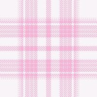 padrão xadrez xadrez em rosa. textura de tecido sem costura. estampa têxtil tartan. vetor