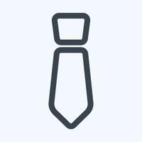 gravata de ícone - estilo de linha, ilustração simples, traço editável vetor