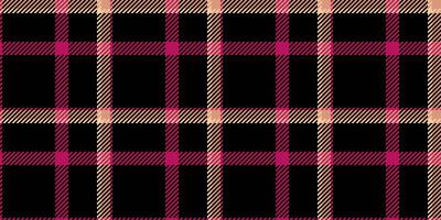 abstrato desatado Verifica têxtil, algodão tartan tecido. cerimônia textura xadrez fundo padronizar dentro Preto e Rosa cores. vetor
