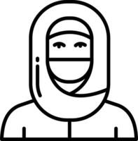 burka esboço ilustração vetor