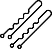 bobby PIN esboço ilustração vetor