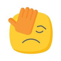 pegue isto surpreendente ícone do facepalm emoji, triste expressões emoji vetor