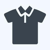 t-shirt do ícone 1 - estilo glifo, ilustração simples, traço editável vetor