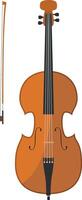ilustração do uma violoncelo dentro desenho animado estilo isolado em branco fundo vetor